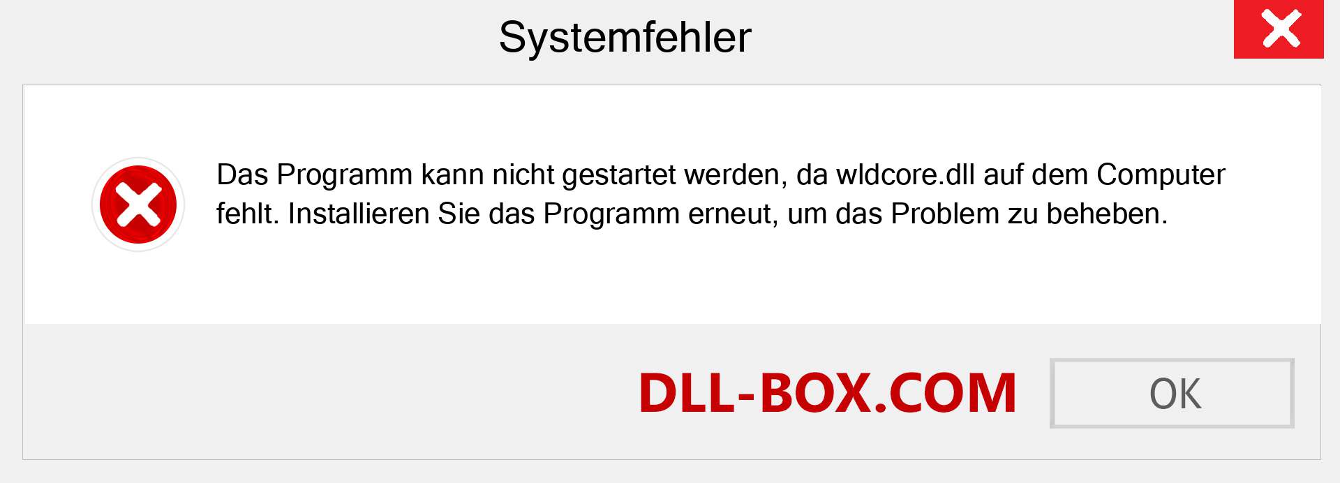 wldcore.dll-Datei fehlt?. Download für Windows 7, 8, 10 - Fix wldcore dll Missing Error unter Windows, Fotos, Bildern